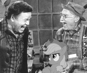 Grandpa Jones and Applejack: What's funny, man ?