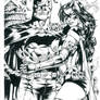 Batman And Huntress Inked