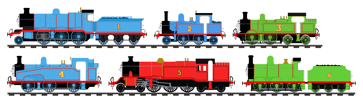 Steam Team (1-6) (swapped sizes) sprites by Curtis-Parish on DeviantArt