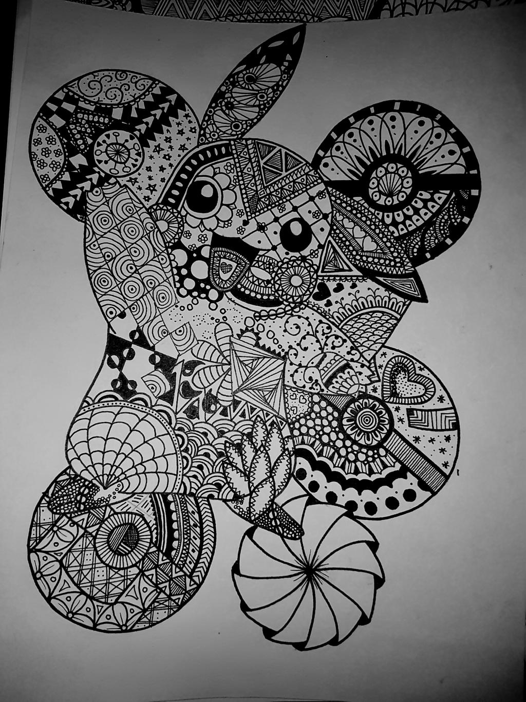 Pikachu Zentangle