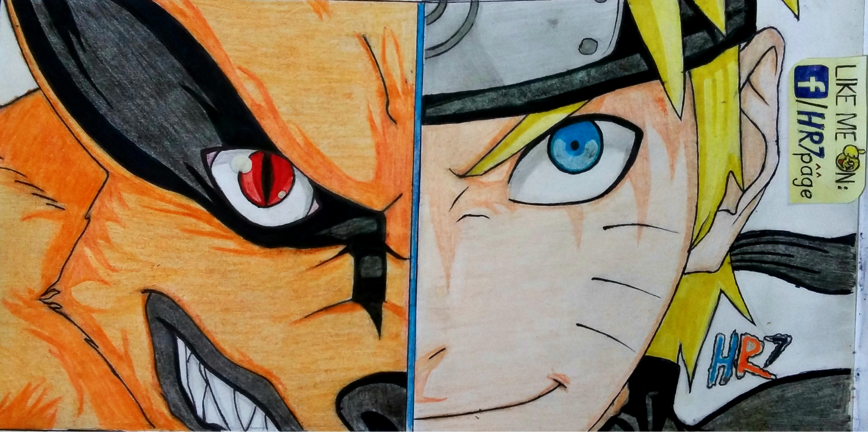 Naruto X Kurama Drawing By Hr7xman On Deviantart.