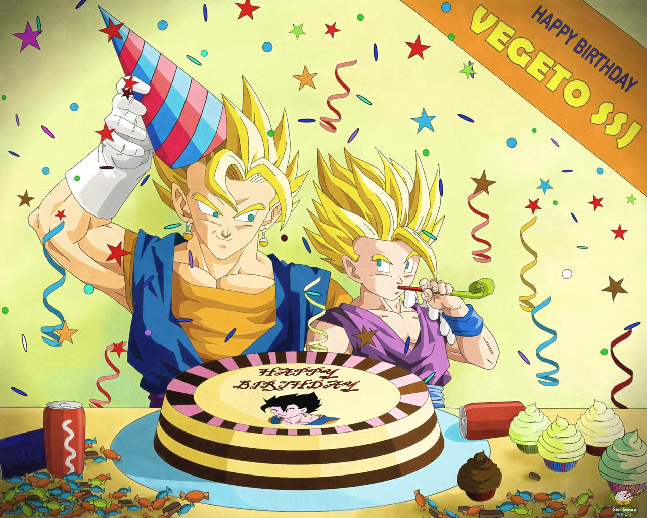 Dragon Ball - GOHAN 85 - HAPPY BIRTHDAY VEGETTO