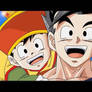 Kid Gohan and Mystic Gohan