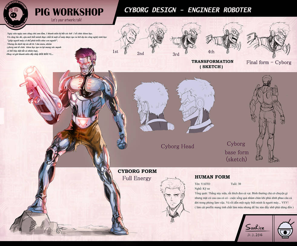 Cyborg desgin by songohanart on DeviantArt