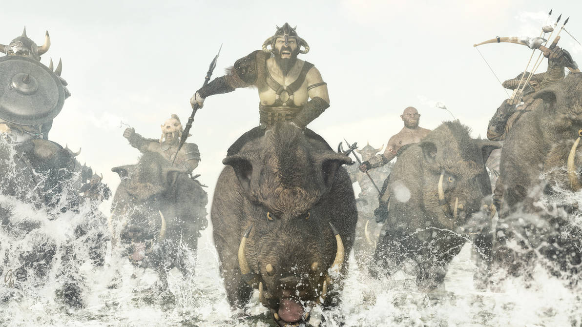 Charge of the Boar Riders by ZippyGuitar on DeviantArt