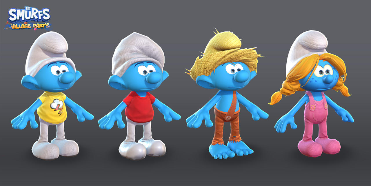 The smurfs village party smurflings 3D models by LittleMissRissie on ...