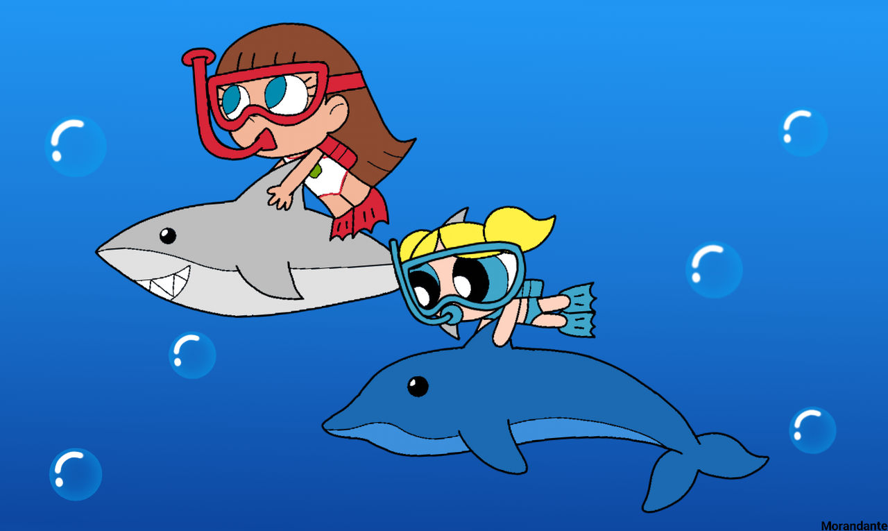 Robin Snyder and Bubbles go snorkeling by Morandante on DeviantArt