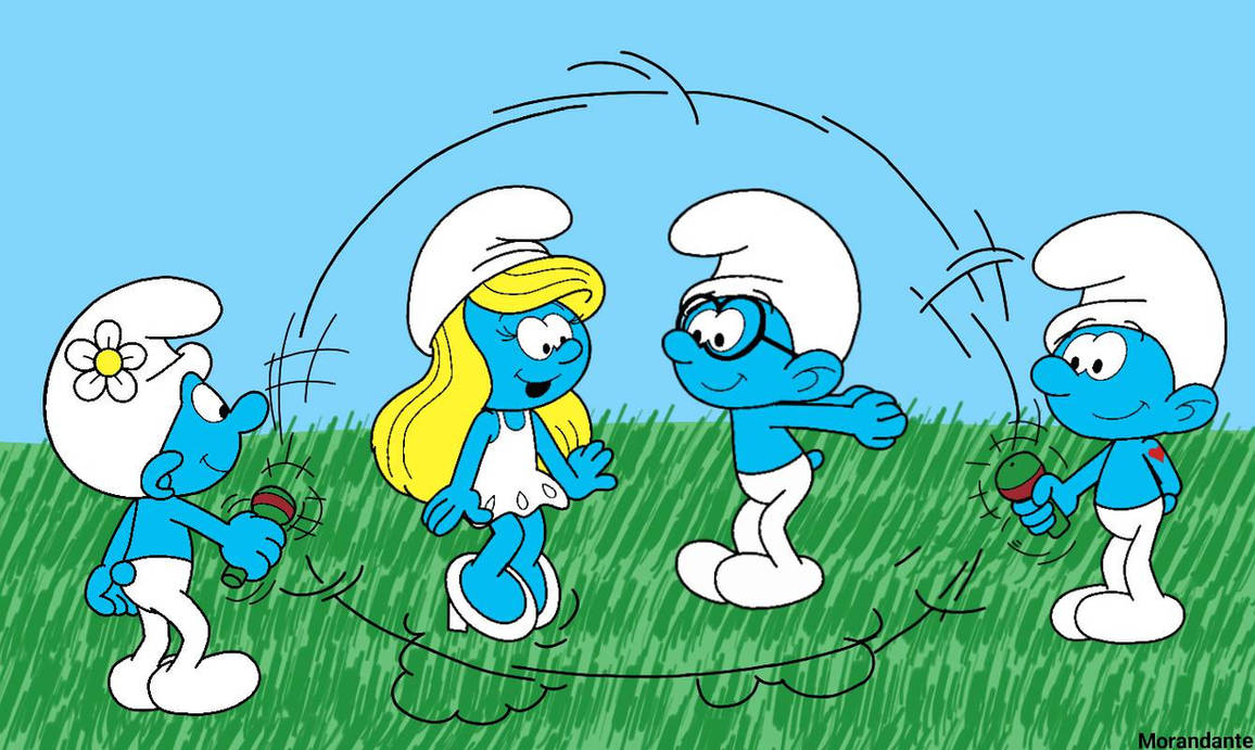 Simpsons Jump Rope Smurfs' jumping rope by LittleMissRissie on DeviantArt
