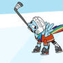 Rainbow Dash as a hockey player