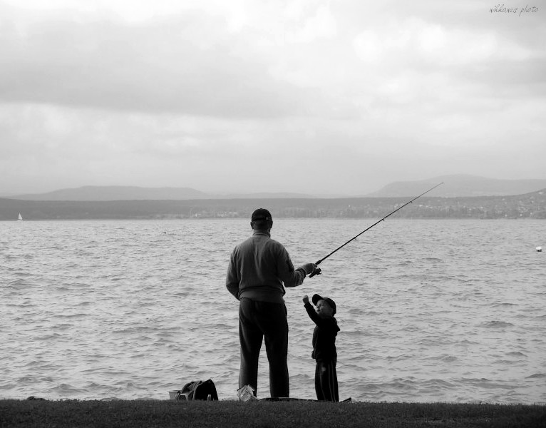 Daddy  . black and white