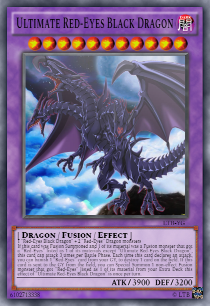 Block Dragon Card Ultimate Red-Eyes Black Dragon card by LordTomBond on DeviantArt