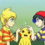 Ness Lucas and Pikachu