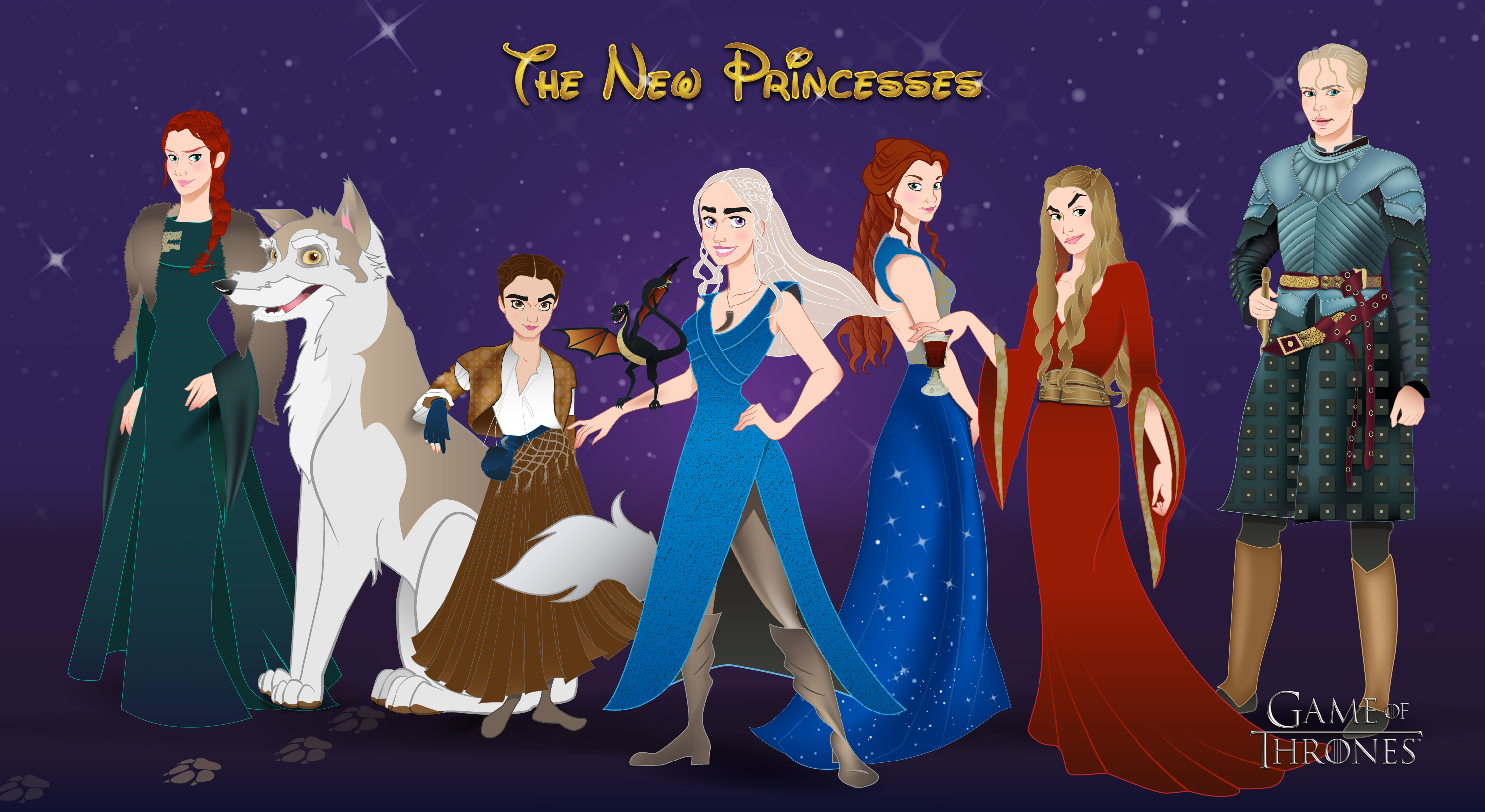 Disney Game of Thrones Princesses by Alaina (Silvaticus) alternativeart