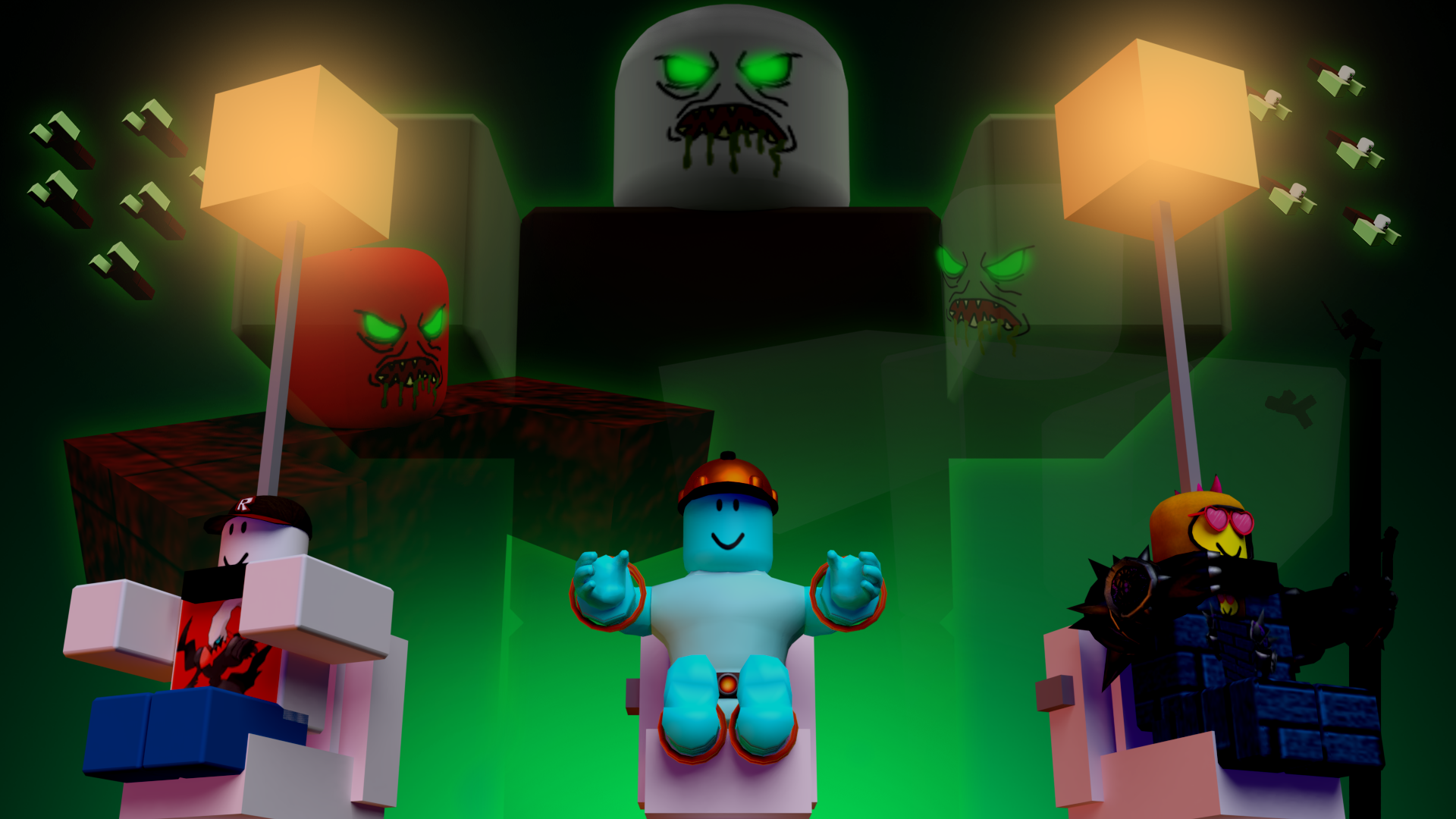 Roblox Zombies, green, HD phone wallpaper