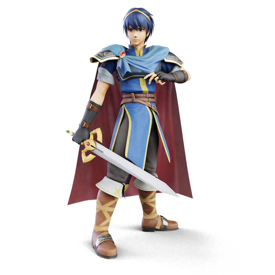 Marth Melee Render Remake by unbecomingname on DeviantArt