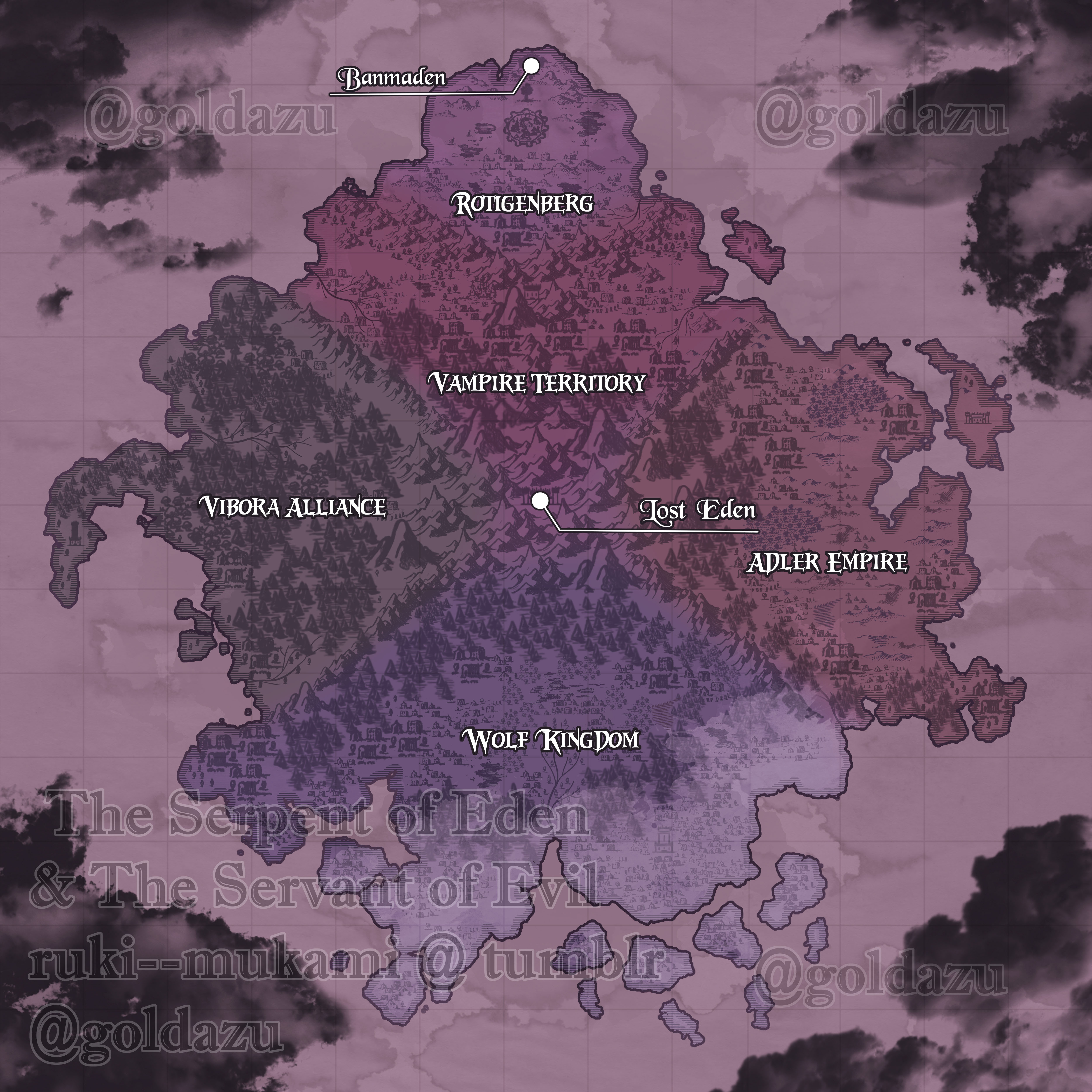 Demon Fall Map Layout Demon World Map Watermark ver by goldazu on DeviantArt