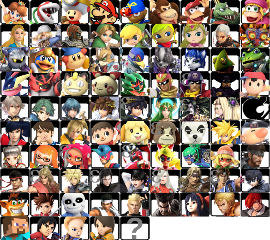Super Smash Bros Infinity Roster (Second Half) by WilliamHeroofHyrule ...
