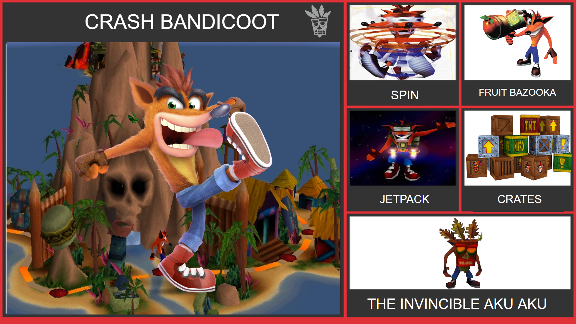 Crash Bandicoot/AdamGregory03, Smash Moveset Fanon Wiki