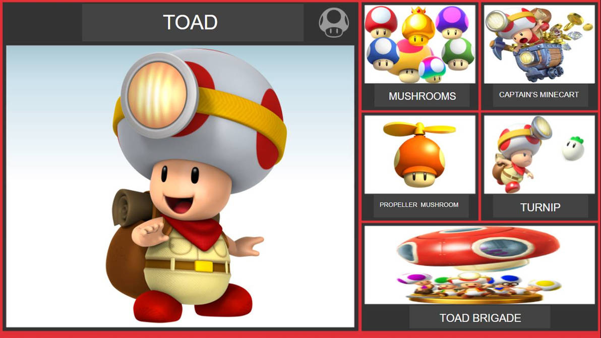 Smash Toad Toad Smash Bros Moveset by WilliamHeroofHyrule on DeviantArt