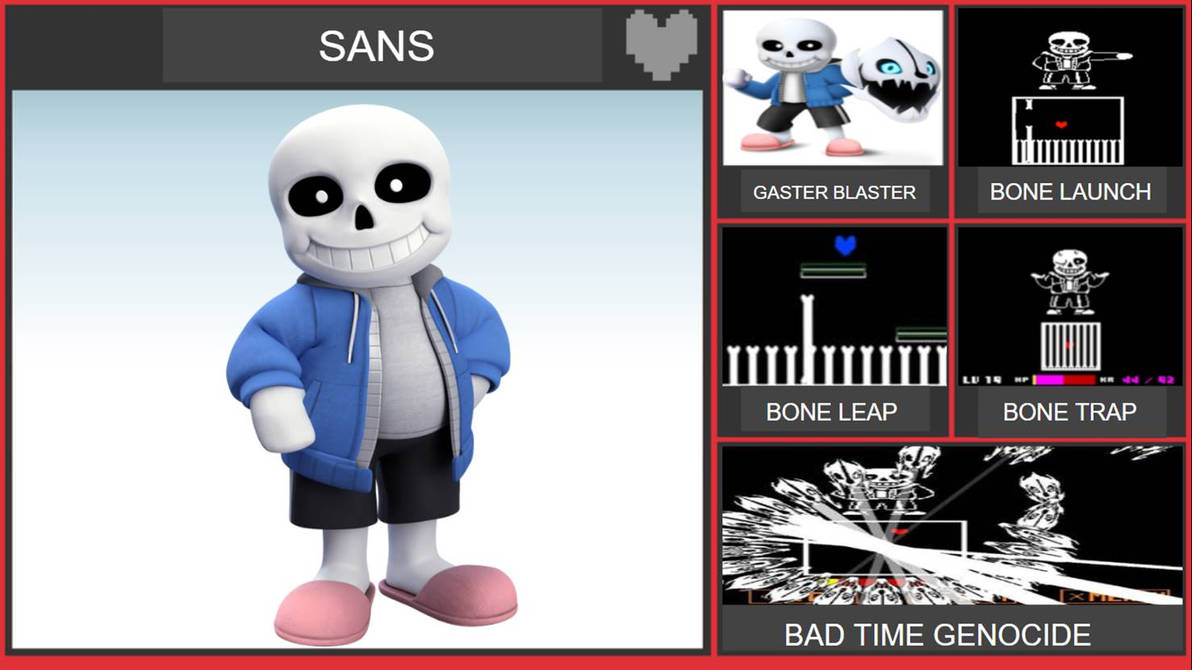 Sans Smash Bros Moveset by WilliamHeroofHyrule on DeviantArt