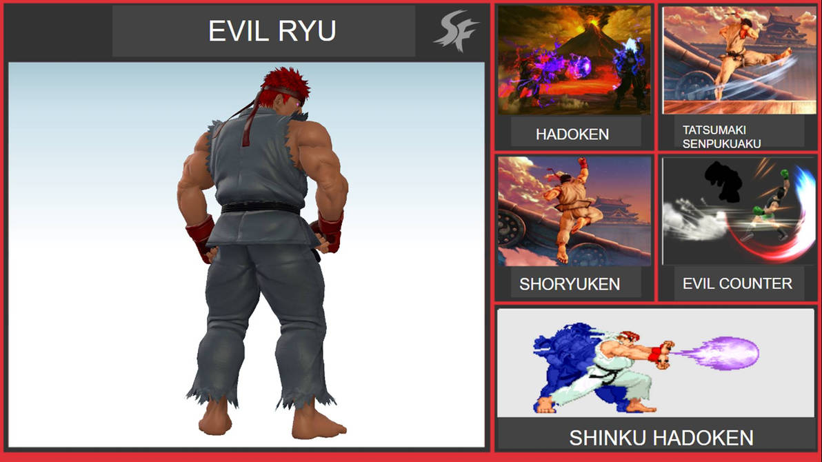 Ryu Moveset Evil Ryu Smash Bros Moveset by WilliamHeroofHyrule on DeviantArt