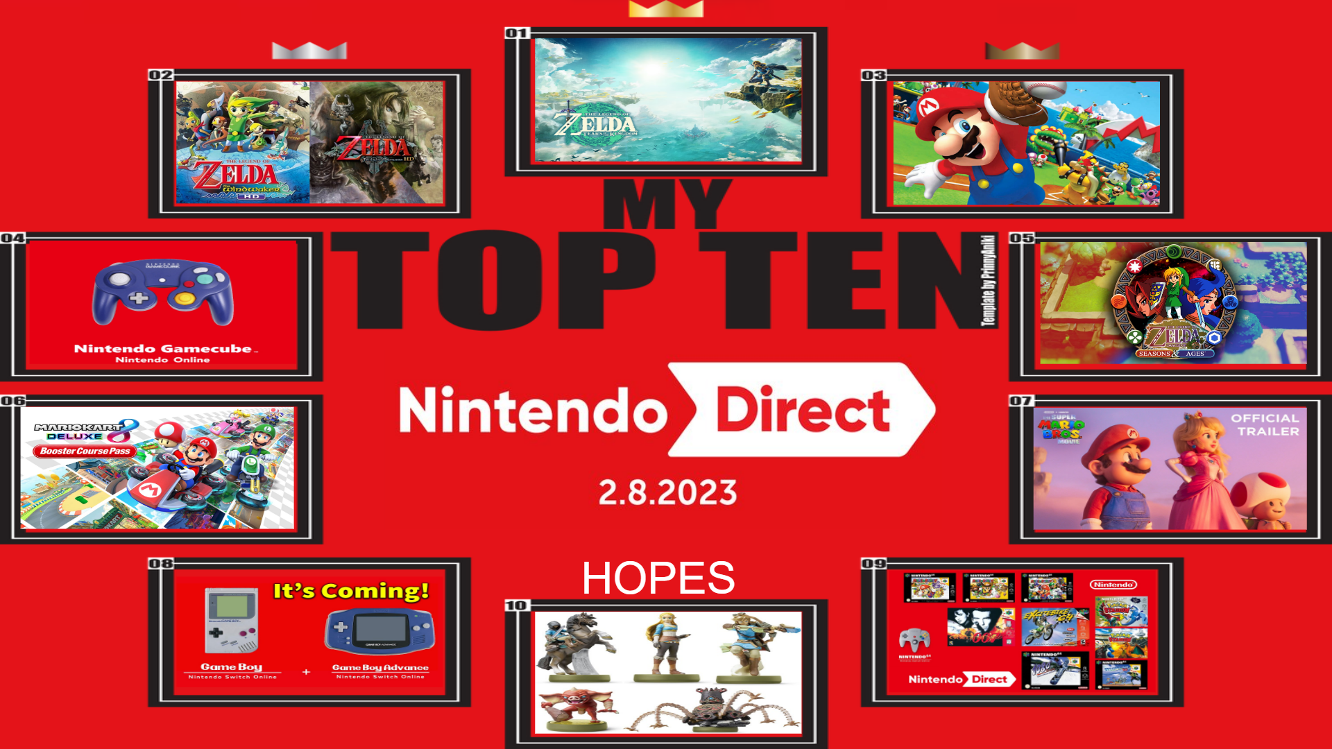 Nintendo Direct 2.8.2023 Top Ten Hoeps by WilliamHeroofHyrule on