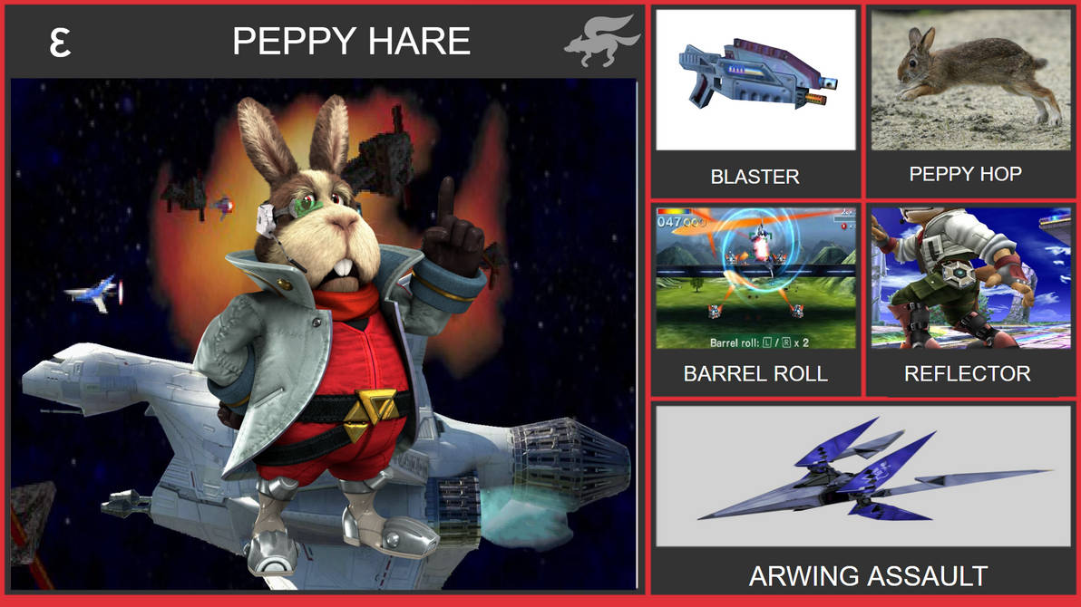 Peppy Hare Smash Bros Moveset by WilliamHeroofHyrule on DeviantArt