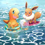 Charmander and Eevee