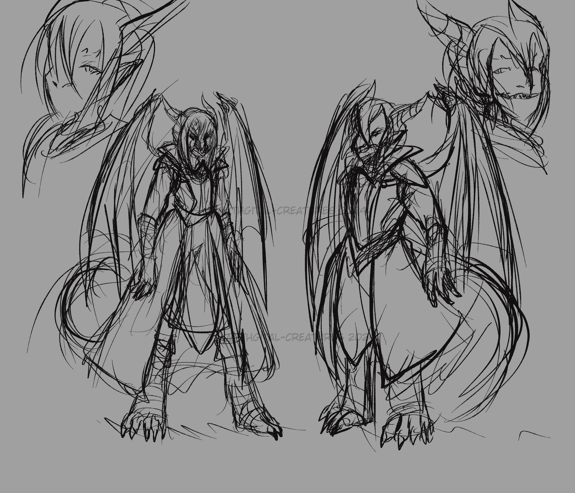 Character concept sketches