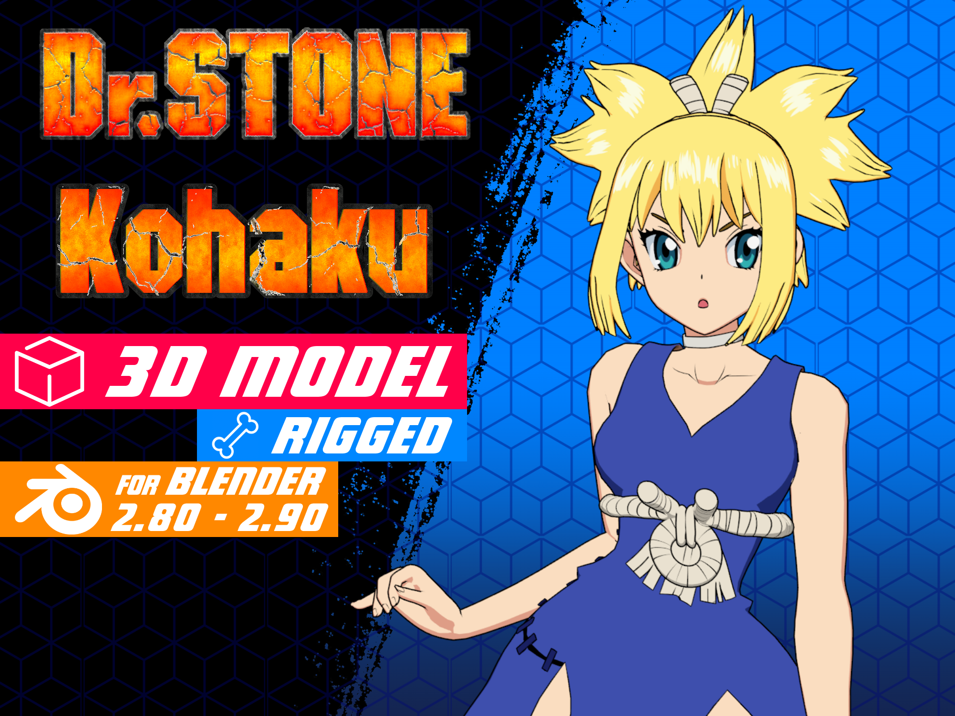 Kohaku Dr Stone Model 3d Blender By Gilsonanimes On Deviantart Kohaku Dr Stone Model 3d Blender By Gilsonanimes On Deviantart