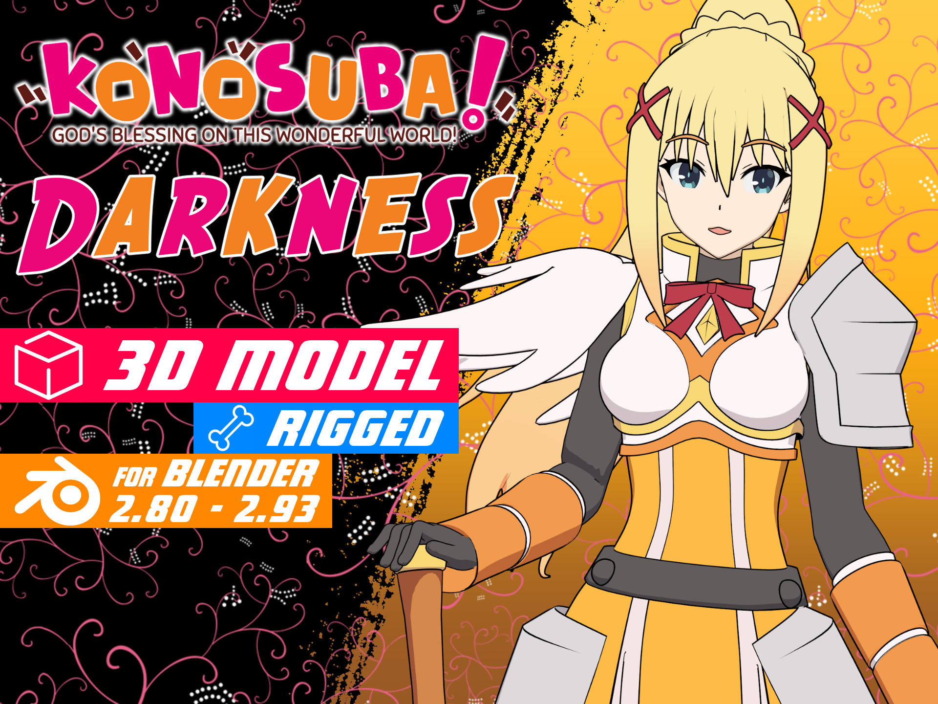 Darkness - Konosuba Anime - 3D Model Blender - 3D model by