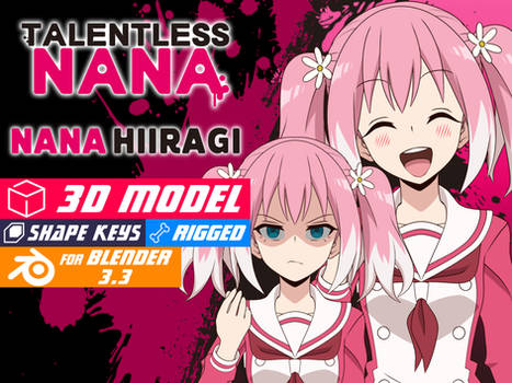 Hiiragi Nana - Talentless Nana - 3D Model Blender