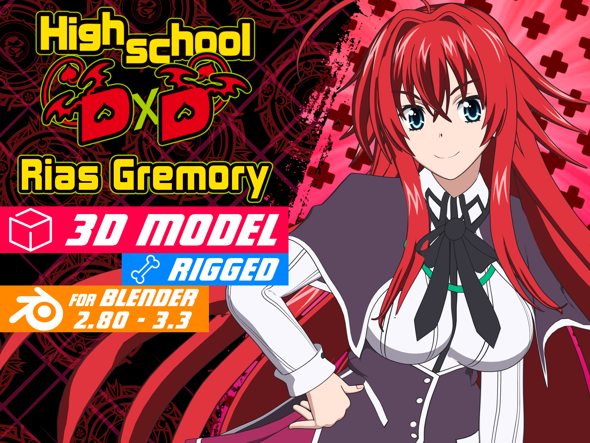 Highschool DXD Anime Graphic · Creative Fabrica