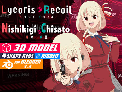 Nishikigi Chisato - Lycoris Recoil - Model 3D