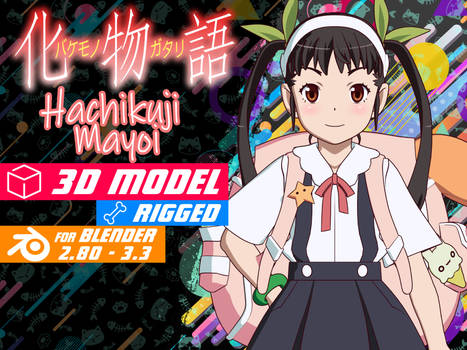 Hachikuji Mayoi - Bakemonogatari - Model 3D Blende