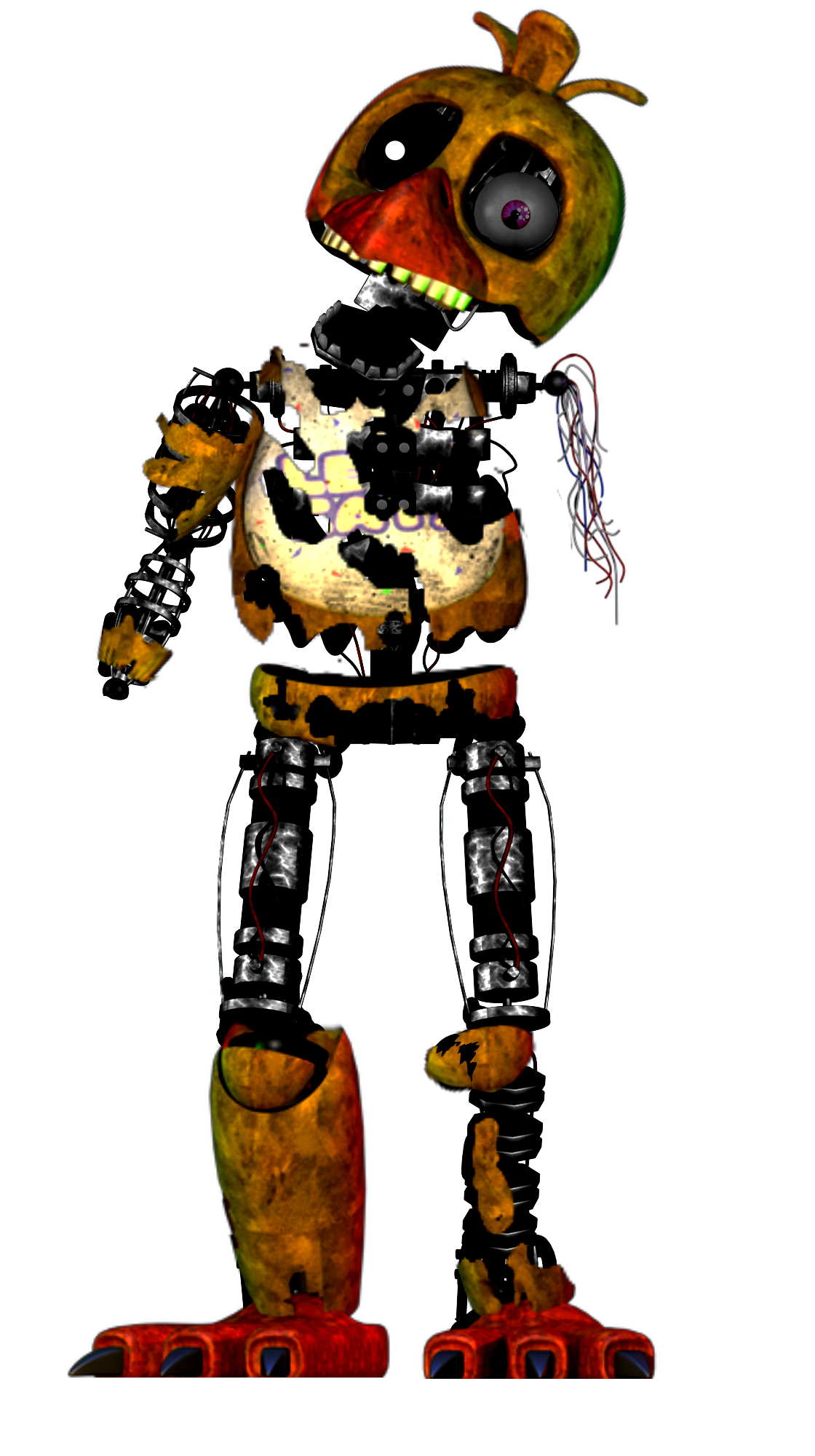 205046 - safe, artist:bootsdotexe, withered chica (fnaf