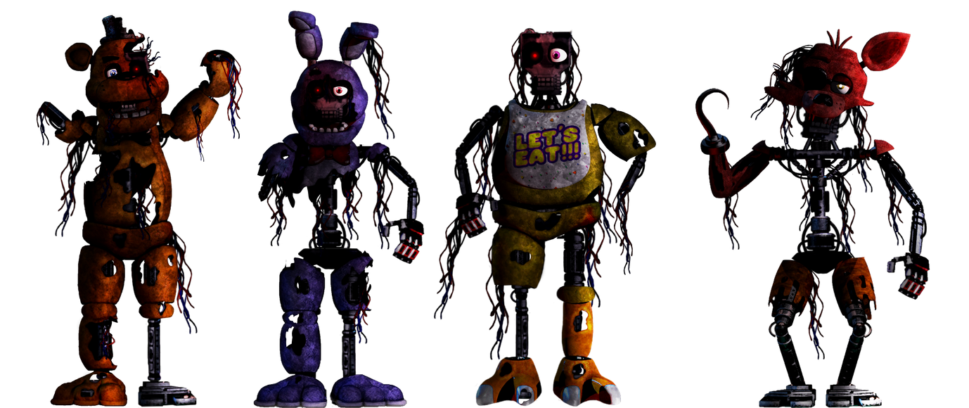Destroyed Classic Animatronics by whfww on DeviantArt