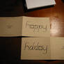 Holiday card ambigram