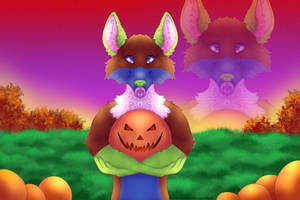 Pumpkin YCH- Bluey V2