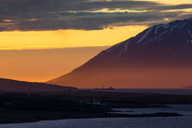 Sunset in Akureyri, Iceland (Detail)