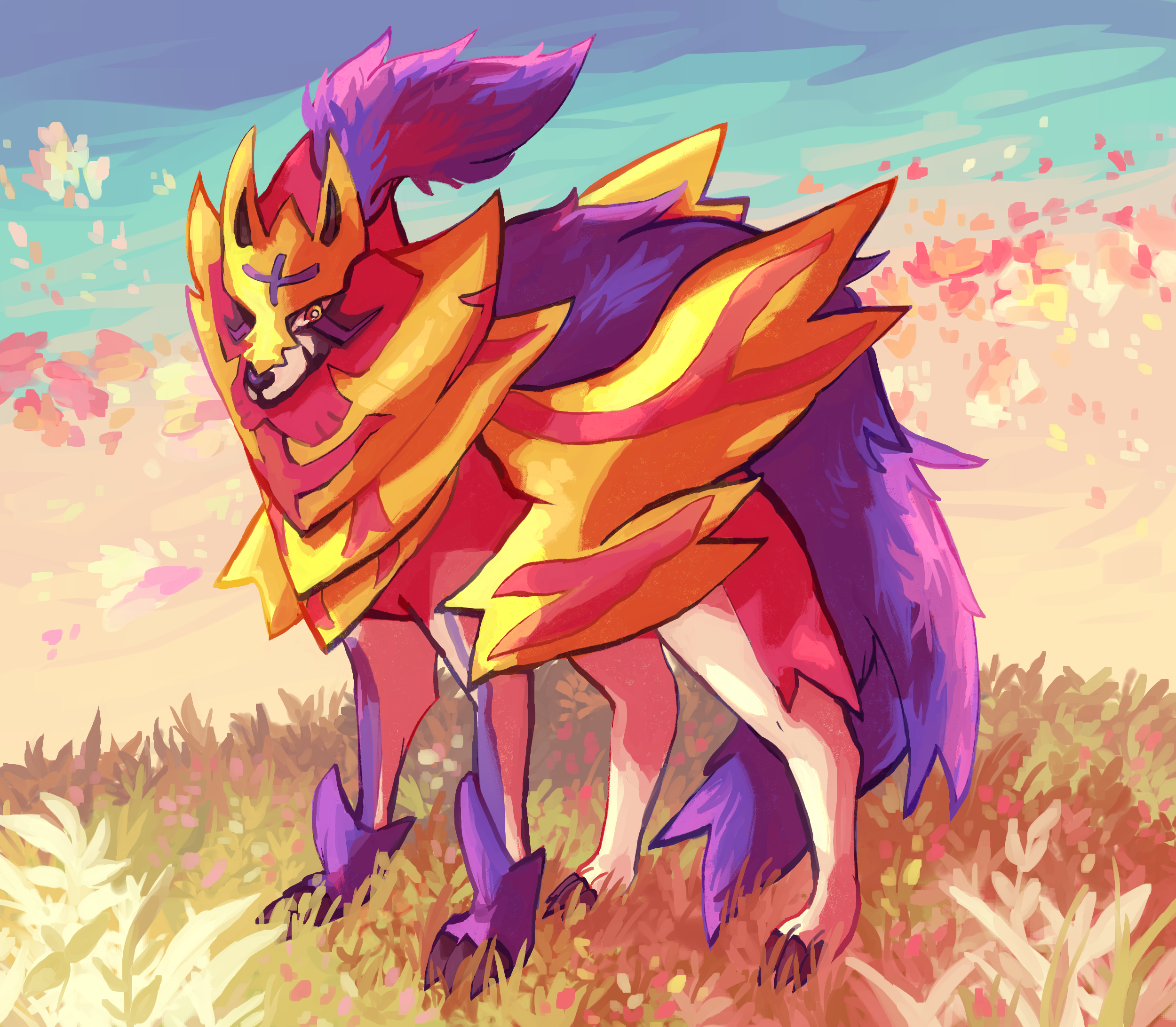 Zacian and Zamazenta by goosened on DeviantArt