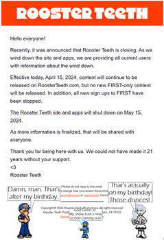 Rooster Teeth update