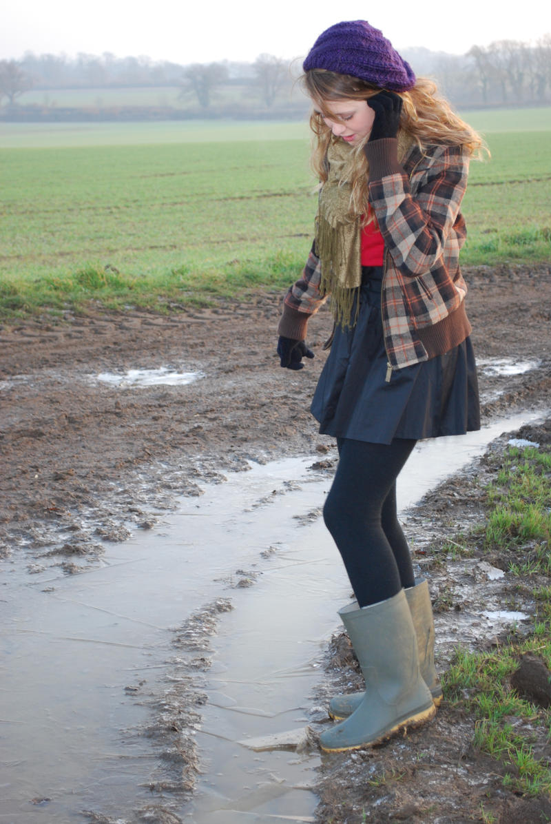 Icy Puddles And Muddy Wellies by TheIndigoSunrise on DeviantArt