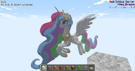 Minecraft 3D Princess Celestia Angle 1