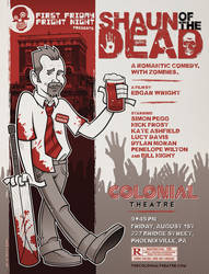 Poster for local screening of Shaun of the Dead