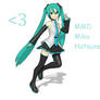 Running Miku Hatsune pose