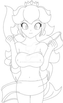 Princess Peach Lineart