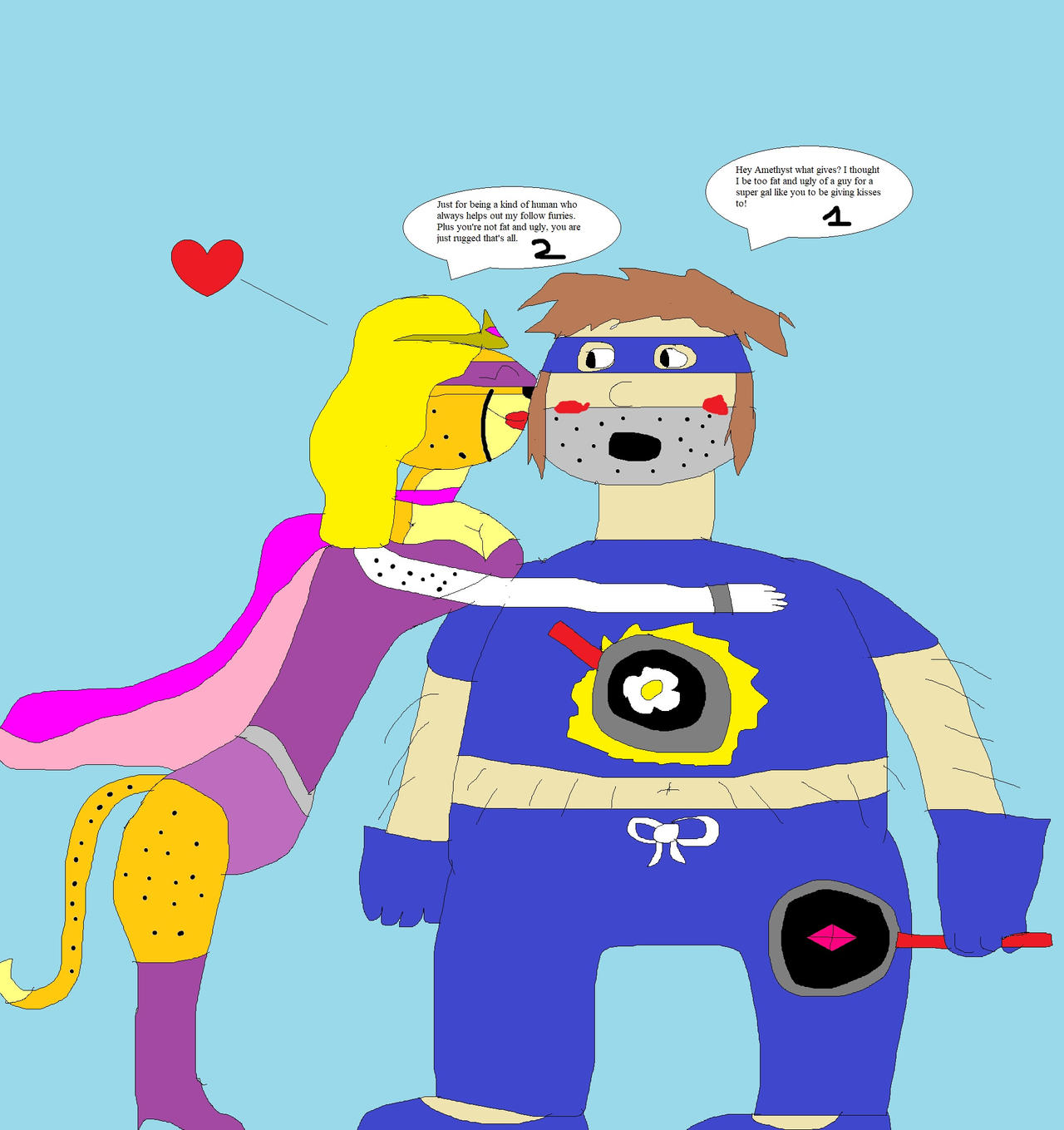 Deviantart Koleyl Surprise kiss from Amethyst Predator by Koleyl on DeviantArt