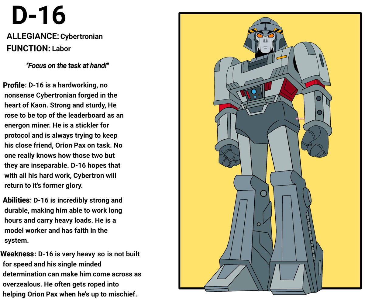 D-16 (G1 style) by MadKatArtist on DeviantArt