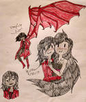 Marceline and Finn Vampire rulers by Chastil13
